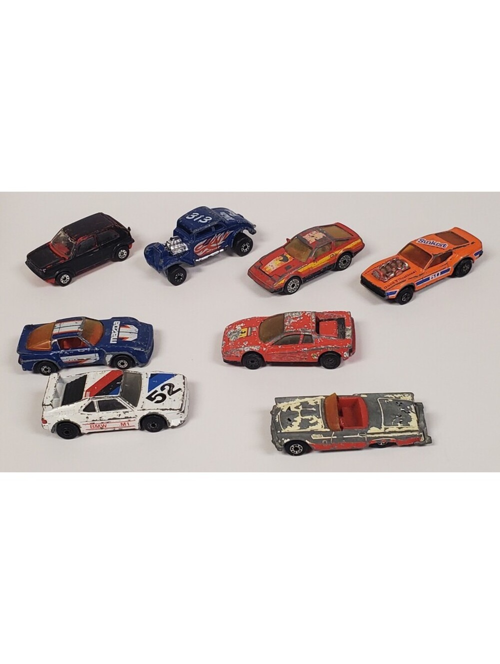 Set of 8 Vintage Matchbox Die-Cast Model Cars